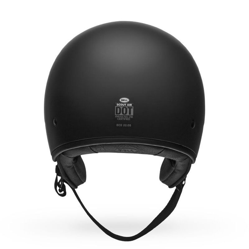 Bell Scout Air Solid Half Face Motorcycle Helmet - Back View