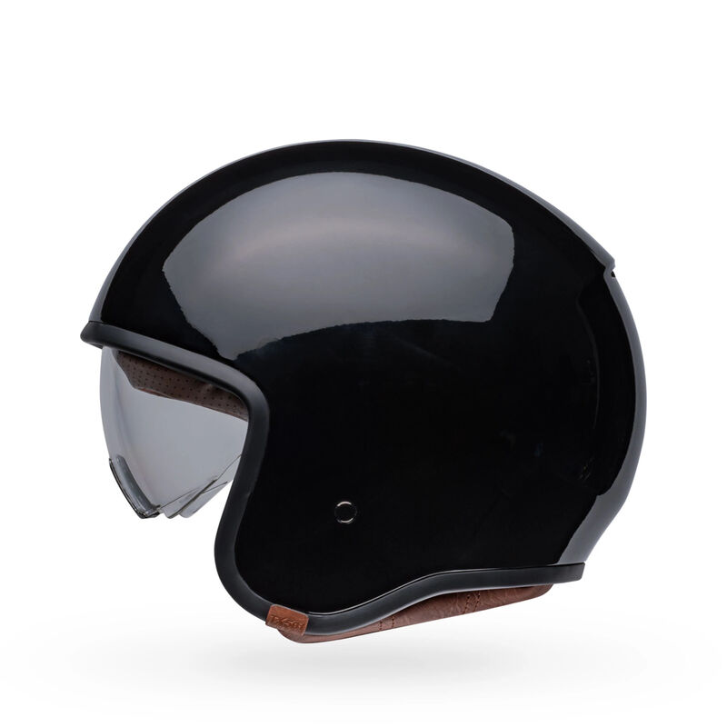 Bell TX501 Solid Open Face Motorcycle Helmet - Side Profile View
