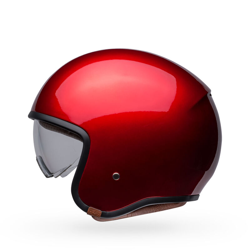 Bell TX501 Solid Open Face Motorcycle Helmet - Side Profile View