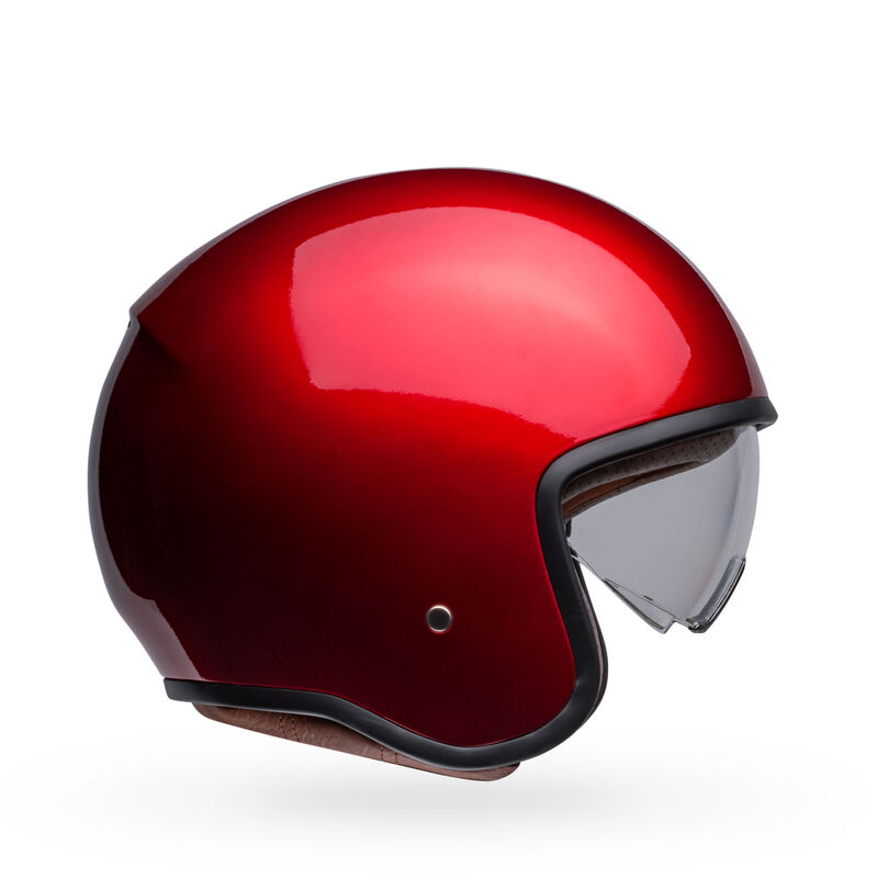 Bell TX501 Solid Open Face Motorcycle Helmet - Side Profile View