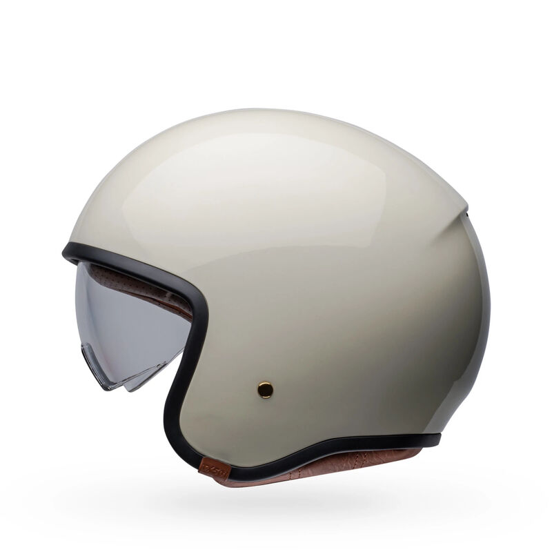 Bell TX501 Solid Open Face Motorcycle Helmet - Side Profile View