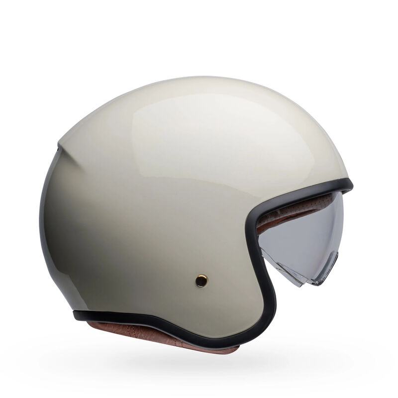Bell TX501 Solid Open Face Motorcycle Helmet - Side Profile View