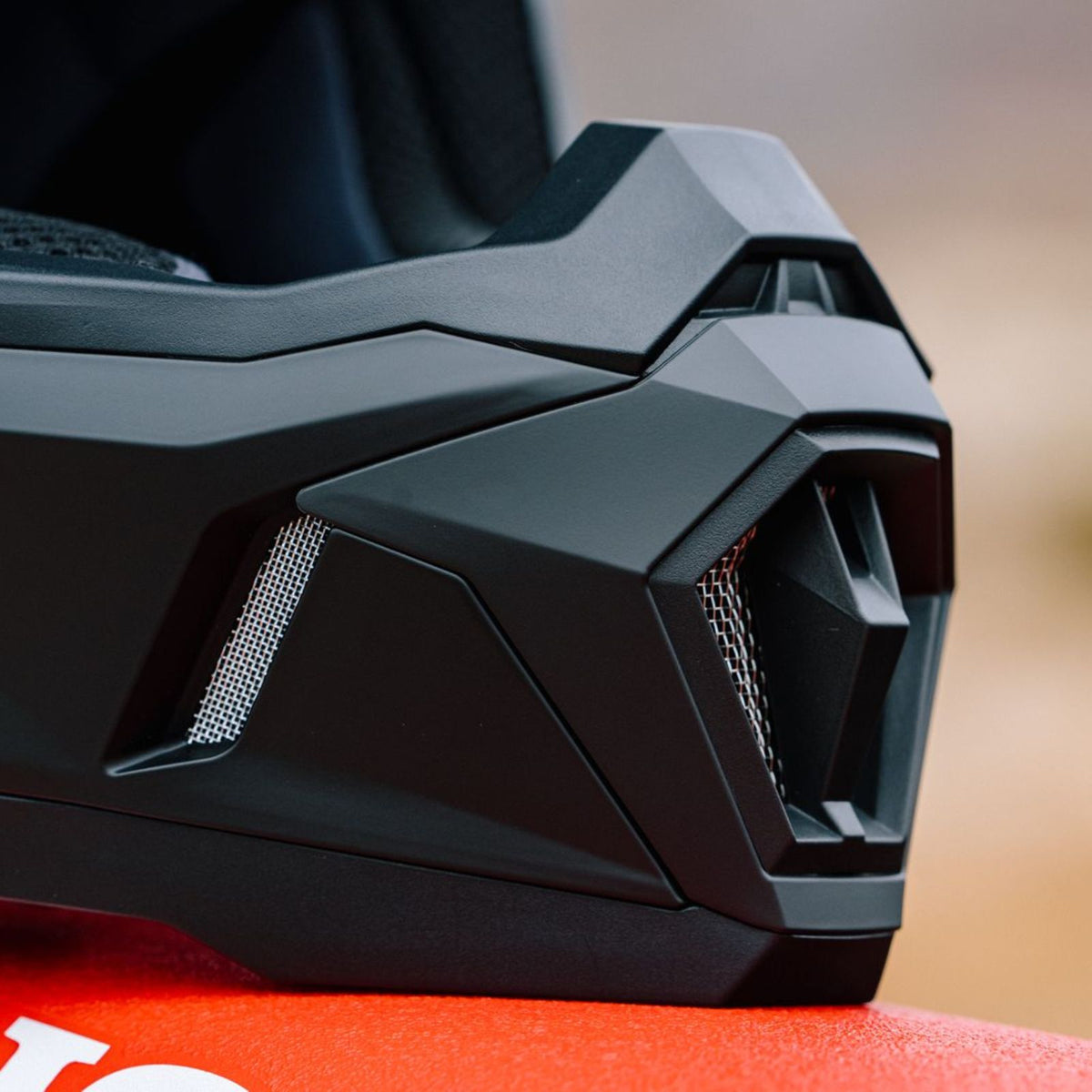 HJC C50 Solid Off-Road Motorcycle Helmet - Lifestyle & On-Rider View