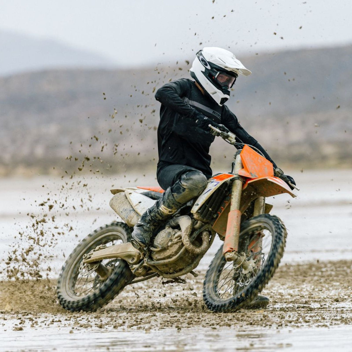 HJC C50 Solid Off-Road Motorcycle Helmet - Lifestyle & On-Rider View