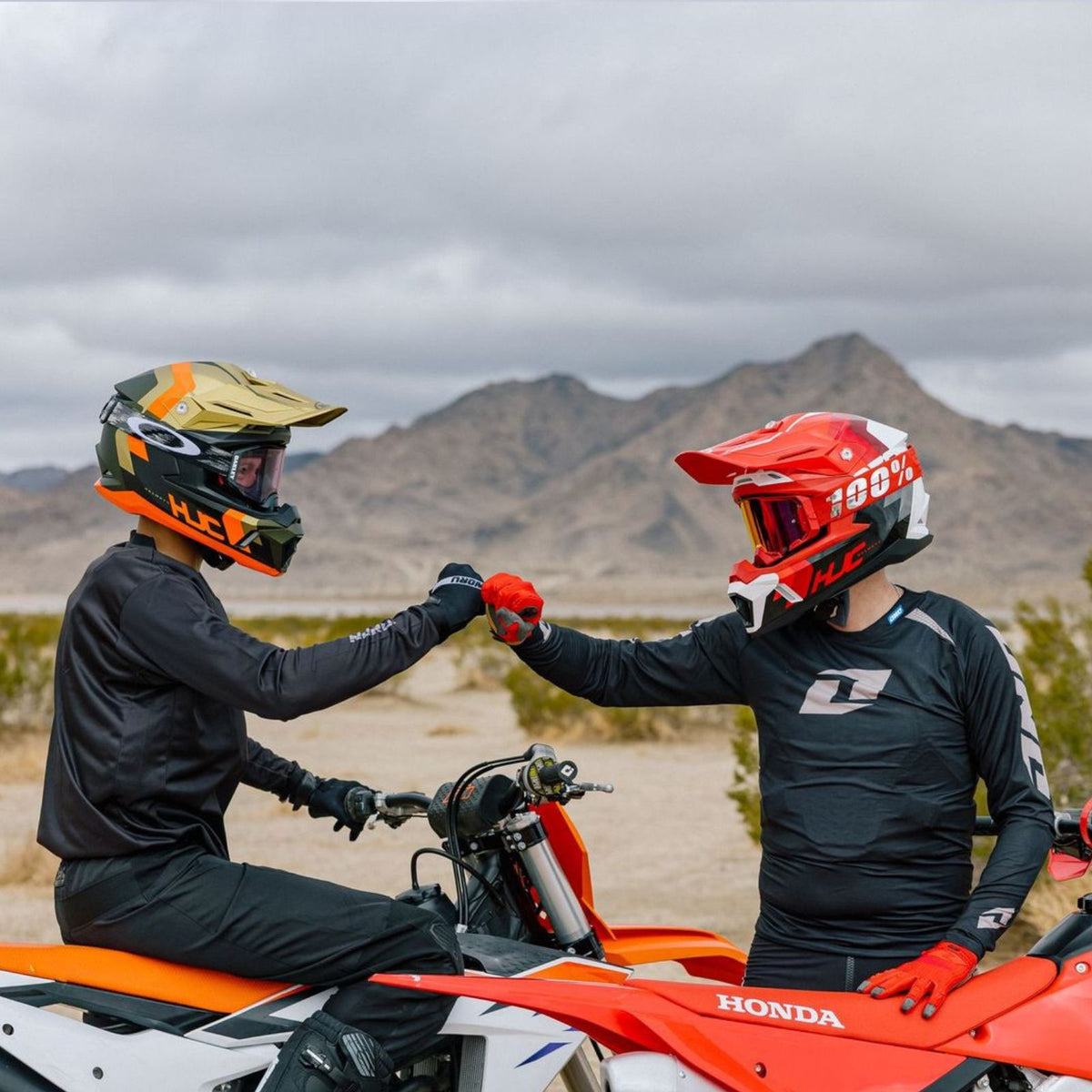 HJC C50 Primal Off-Road Motorcycle Helmet - Lifestyle & On-Rider View