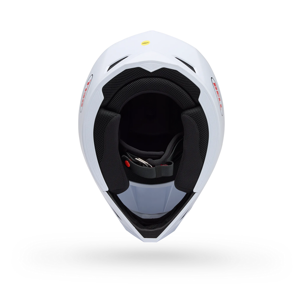 Bell MX-10 Mips Solid Motorcycle Helmet - White - Bottom View