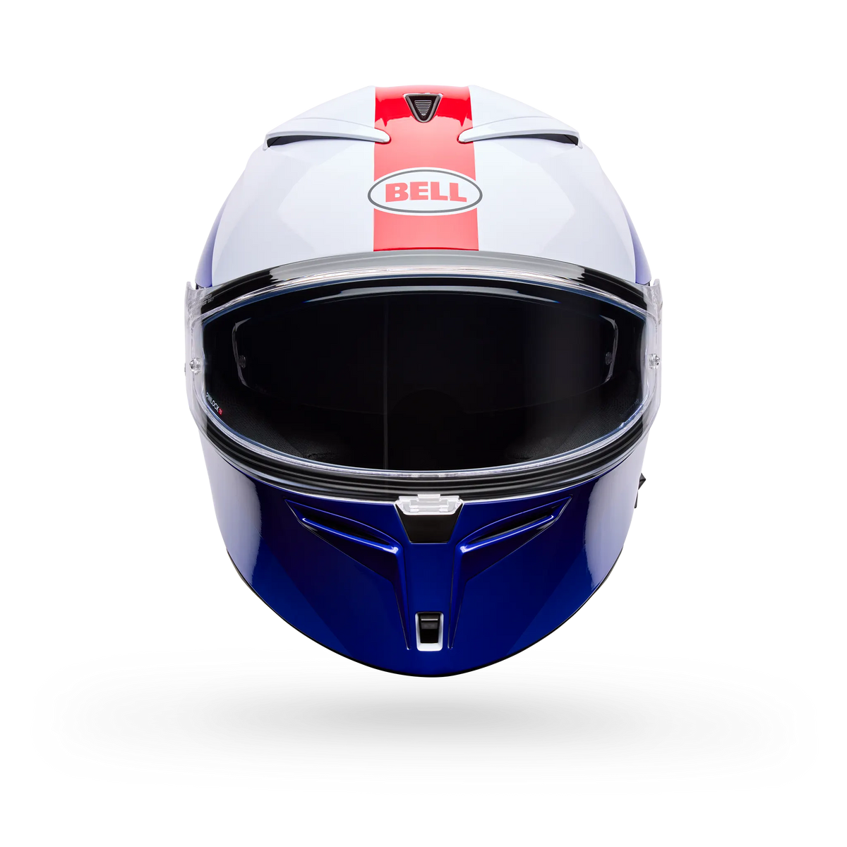 Bell Lithium Mips Bash Full Face Motorcycle Helmet - White/Blue - Front View