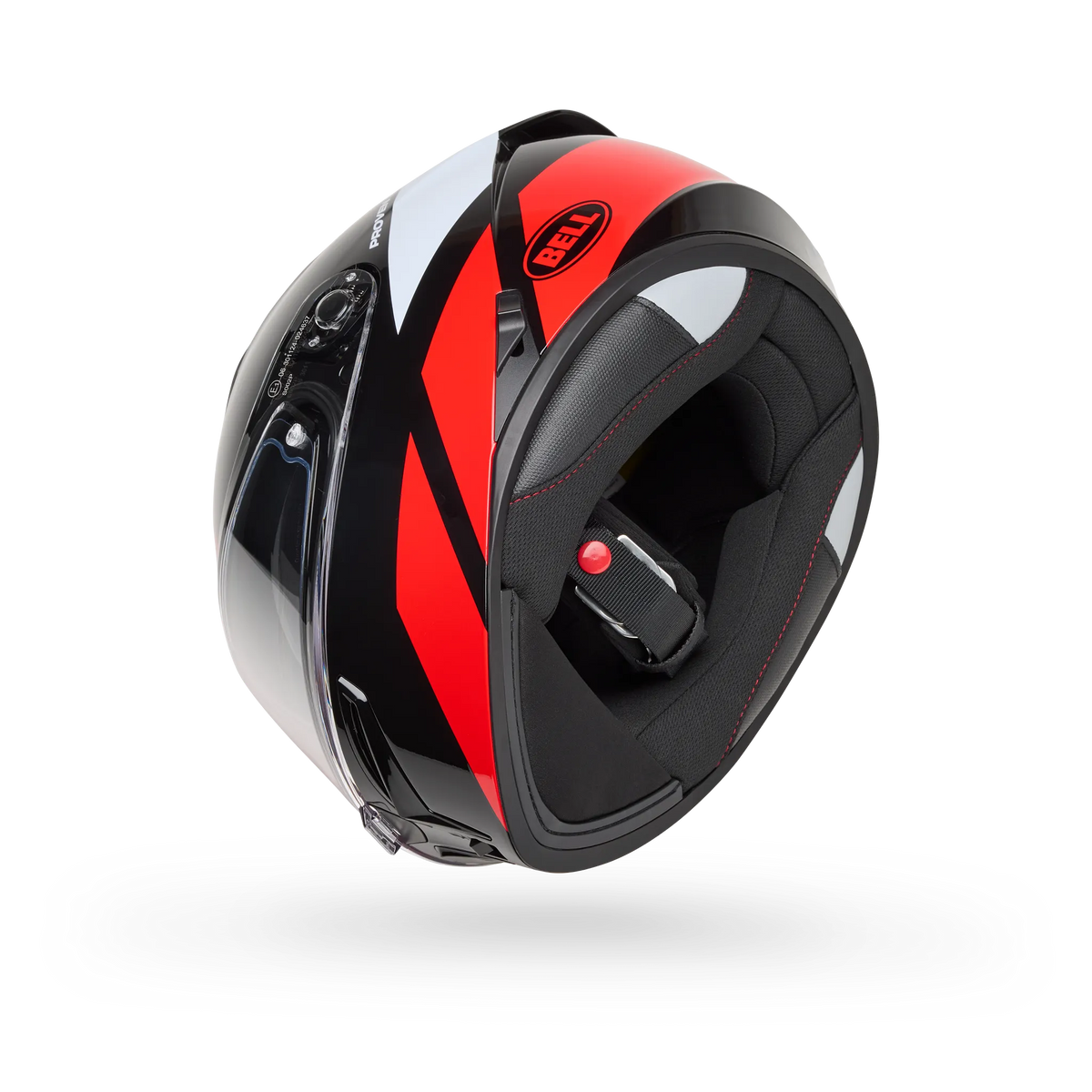 Bell Lithium Mips Tech Full Face Motorcycle Helmet - Red/Black - Bottom Side View