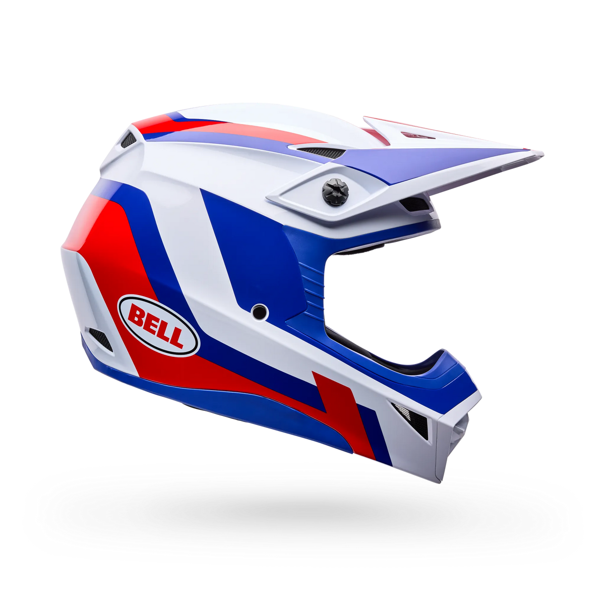 Bell MX-10 Mips Dyno Motorcycle Helmet - Red/White - Side View