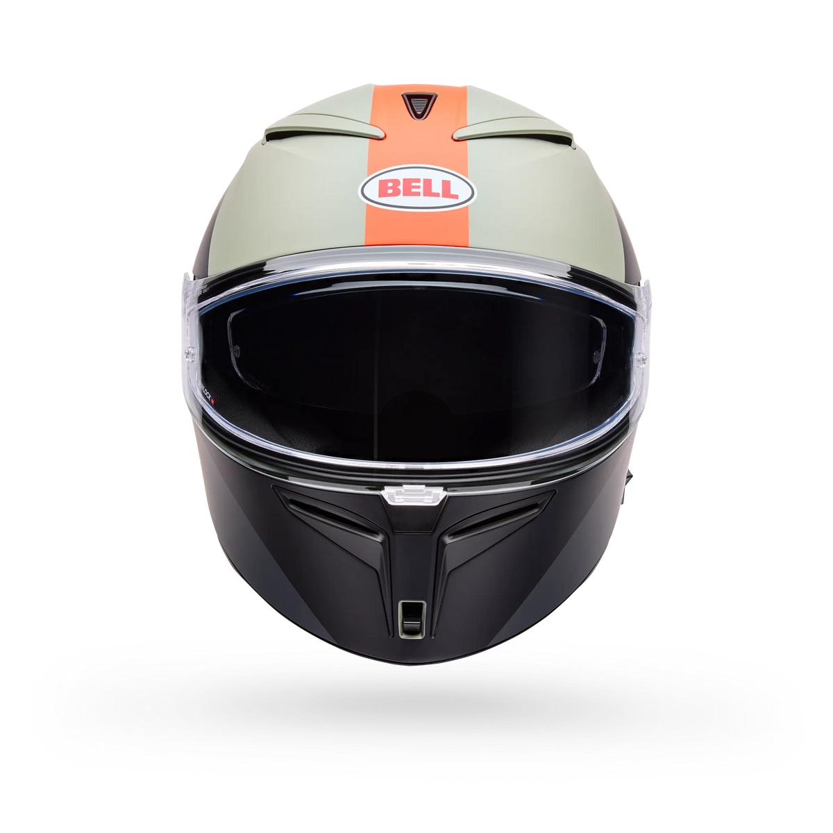 Bell Lithium Mips Bash Full Face Motorcycle Helmet - Grey/Orange - Front View