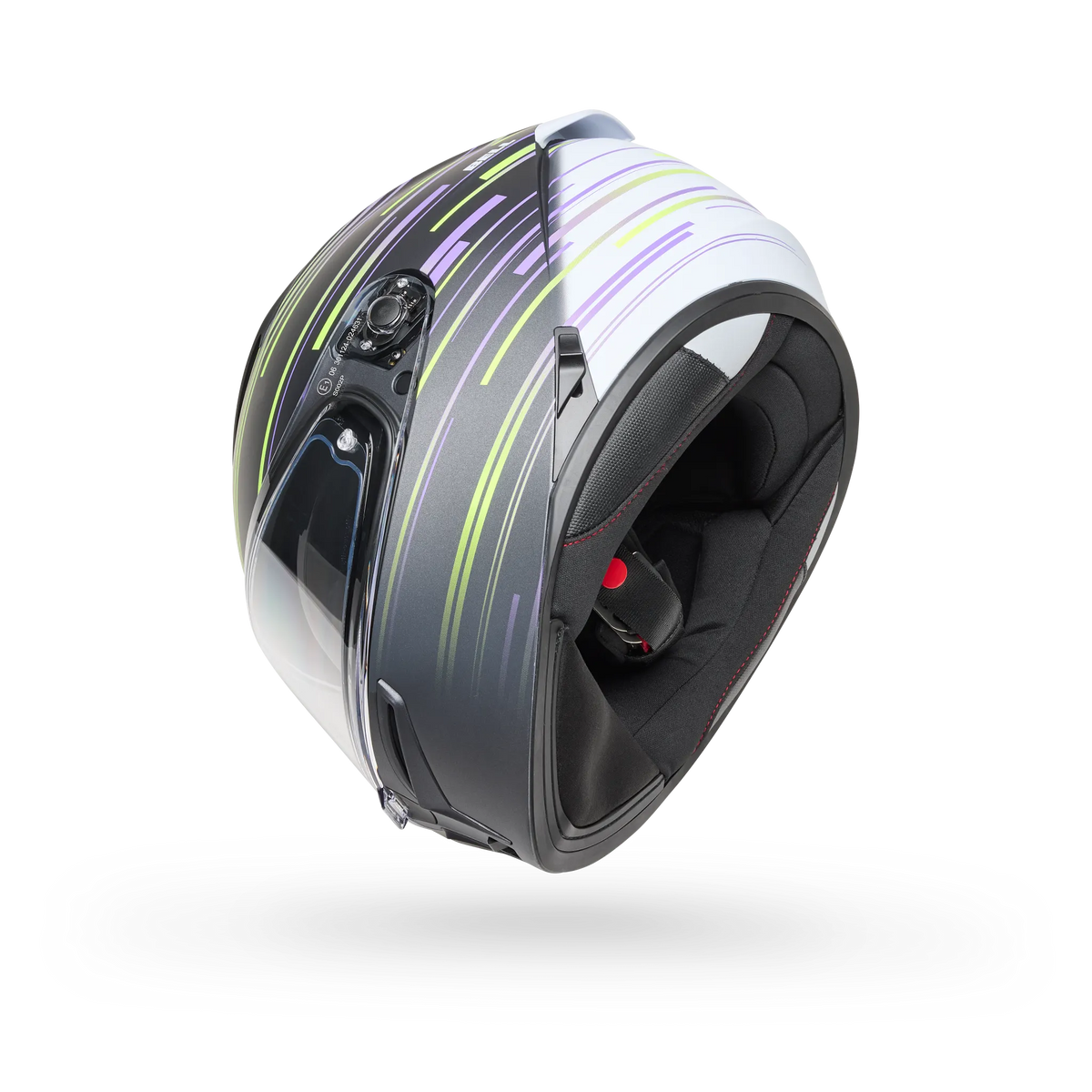 Bell Lithium Velo Full Face Motorcycle Helmet - Black/Yellow - Bottom Side View