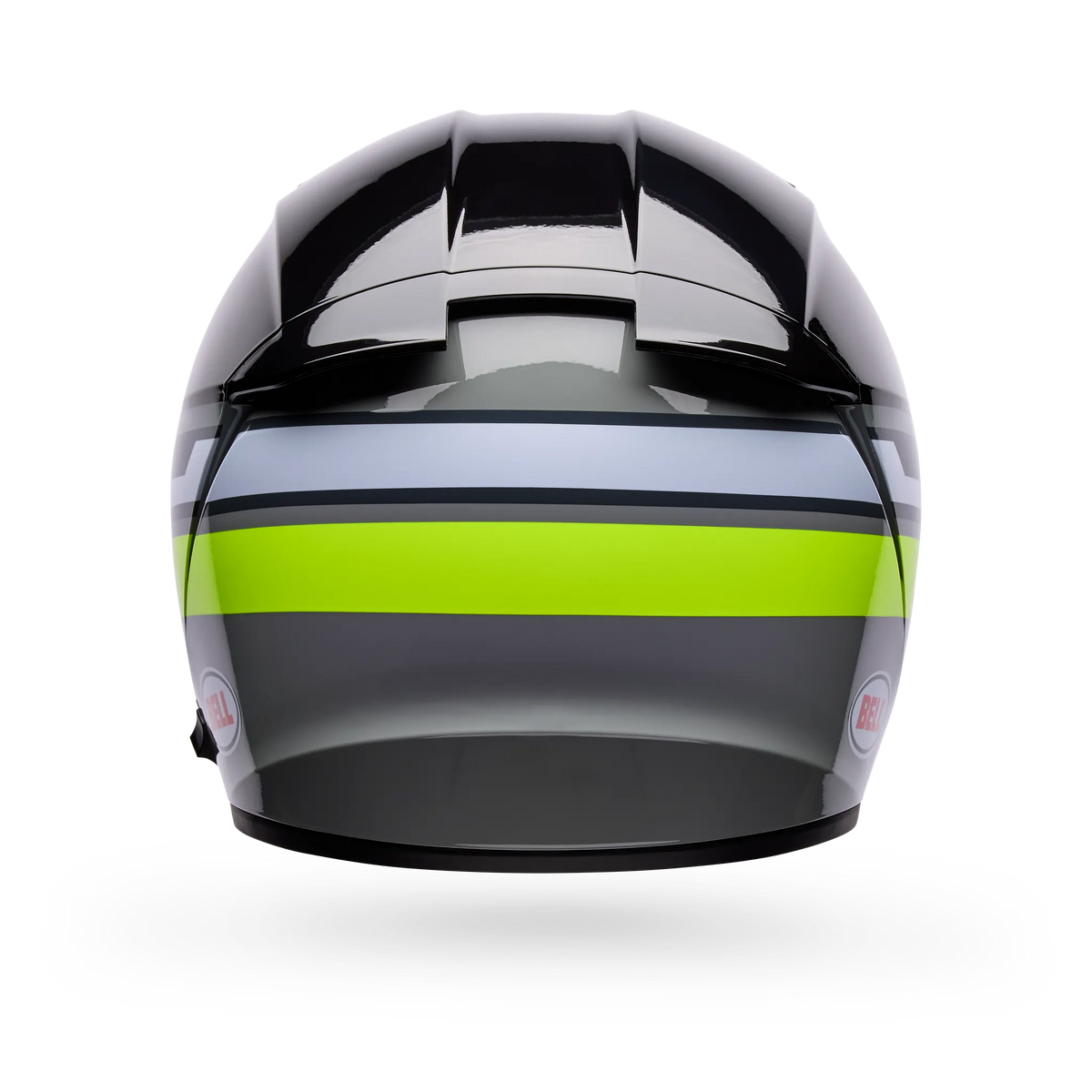 Bell Lithium Motion Full Face Motorcycle Helmet - Gray/Green - Back View
