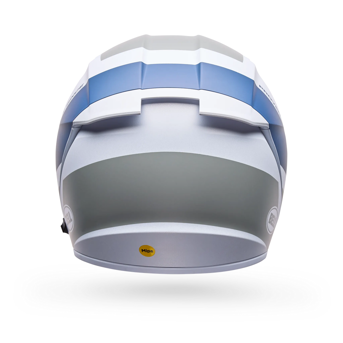 Bell Lithium Mips Tech Full Face Motorcycle Helmet - White/Grey - Back View