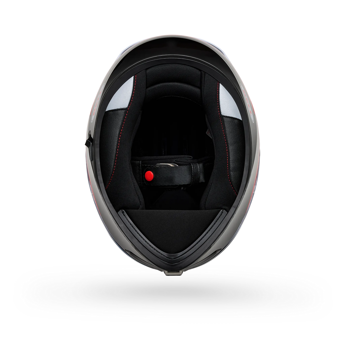 Bell Lithium Motion Full Face Motorcycle Helmet - White/Red - Bottom View