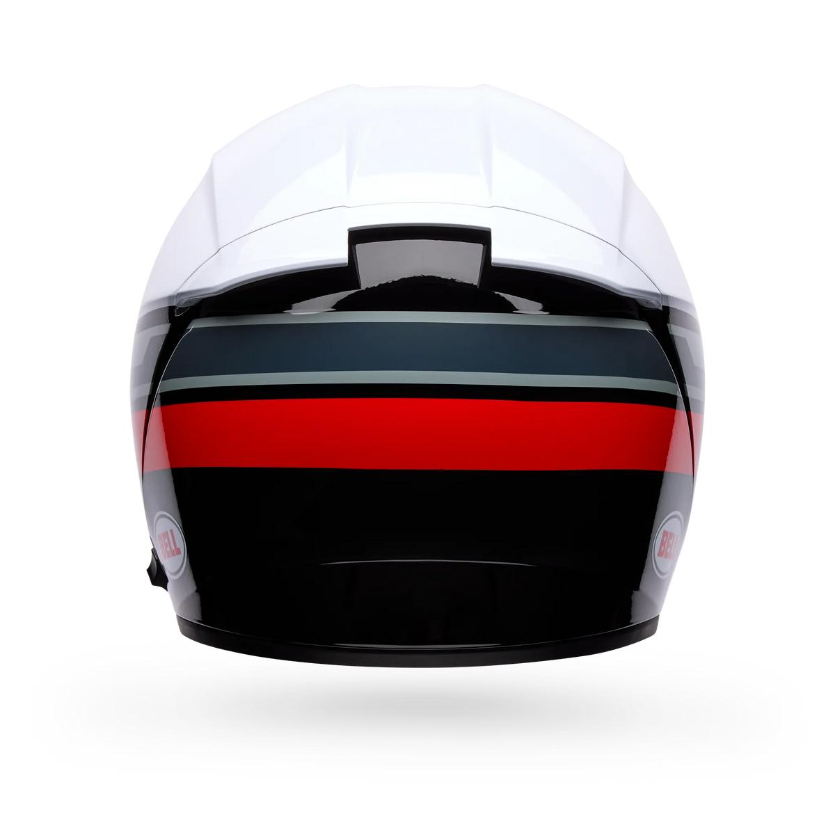 Bell Lithium Motion Full Face Motorcycle Helmet - White/Red - Back View