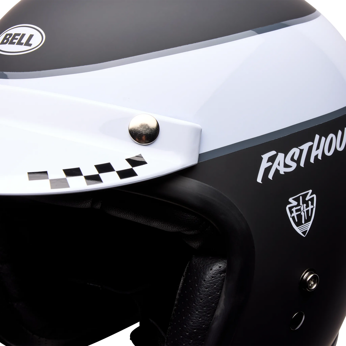 Bell Custom 500 Fasthouse LE Open Face Motorcycle Helmet - Angle & Detail View 7