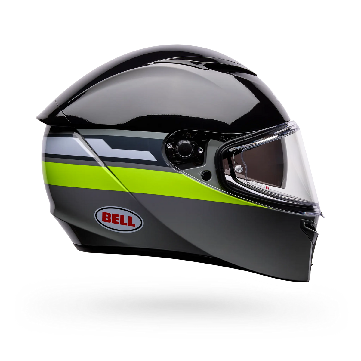Bell Lithium Motion Full Face Motorcycle Helmet - Gray/Green - Side View