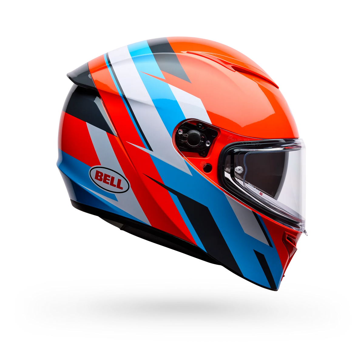 Bell Lithium Nova Full Face Motorcycle Helmet - Orange/Blue - Side View