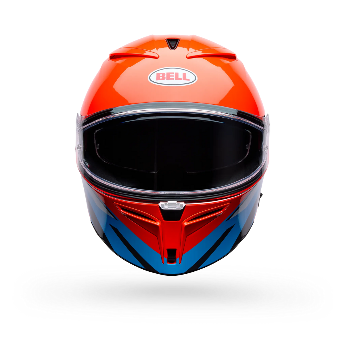 Bell Lithium Nova Full Face Motorcycle Helmet - Orange/Blue - Front View