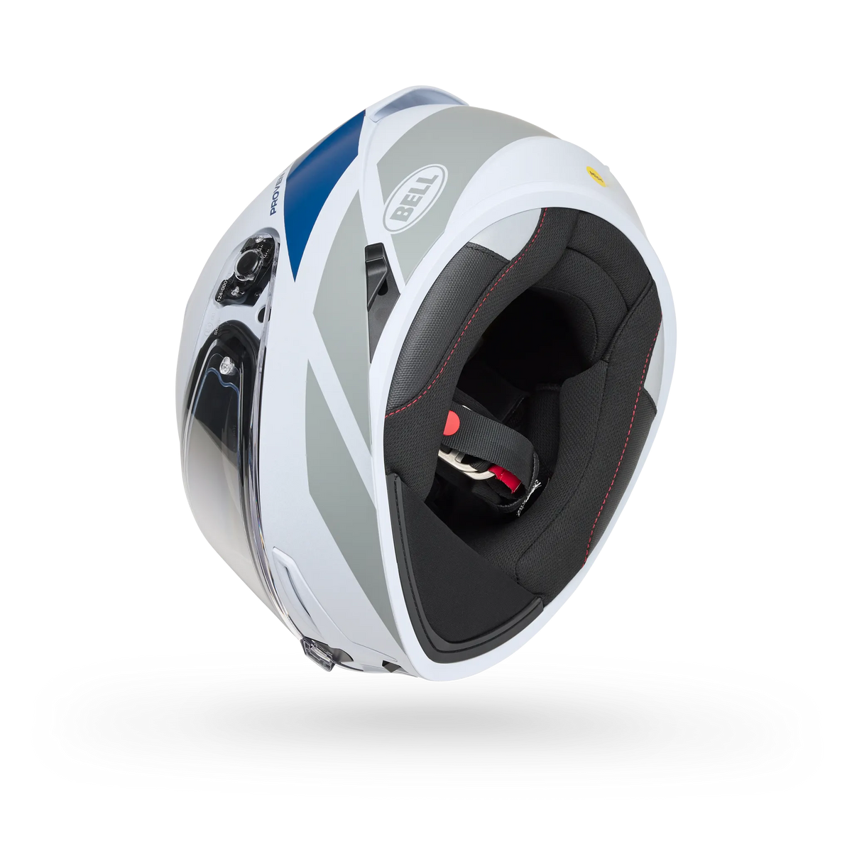 Bell Lithium Mips Tech Full Face Motorcycle Helmet - White/Grey - Bottom Side View