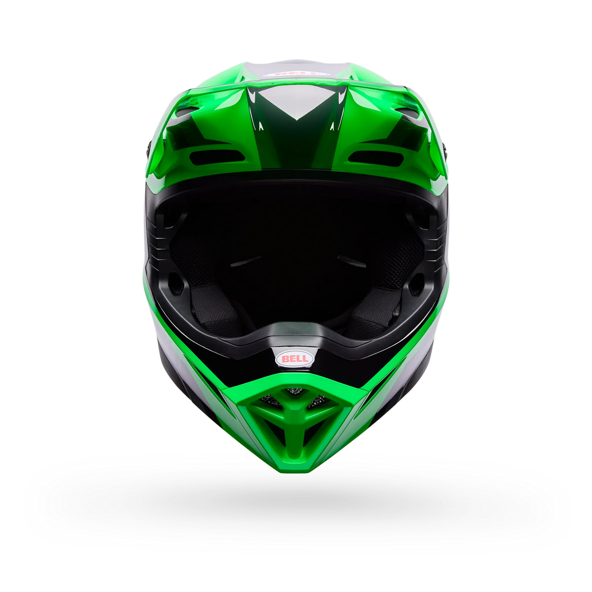 Bell MX-10 Mips Dyno Motorcycle Helmet - Green/Grey - Front View