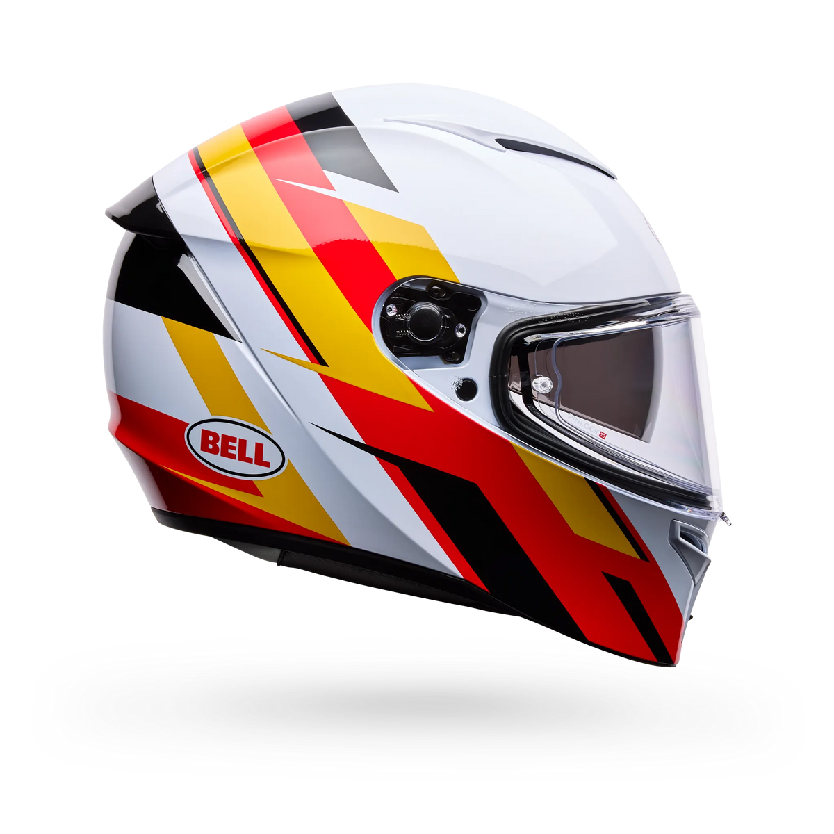 Bell Lithium Nova Full Face Motorcycle Helmet - White/Red - Side View