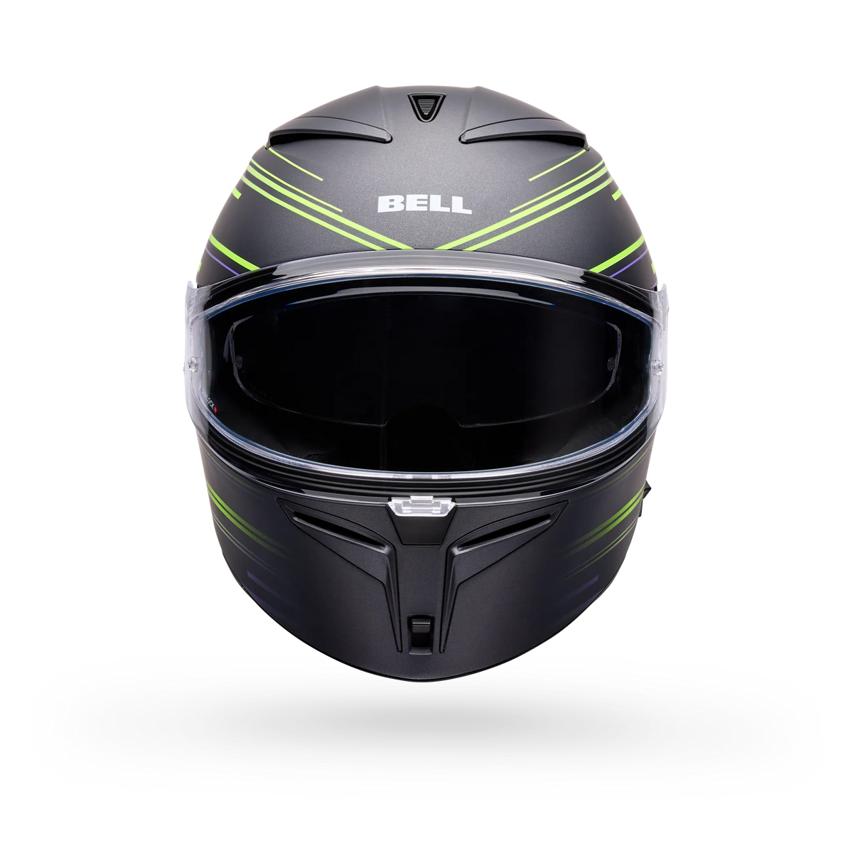 Bell Lithium Velo Full Face Motorcycle Helmet - Black/Yellow - Front View