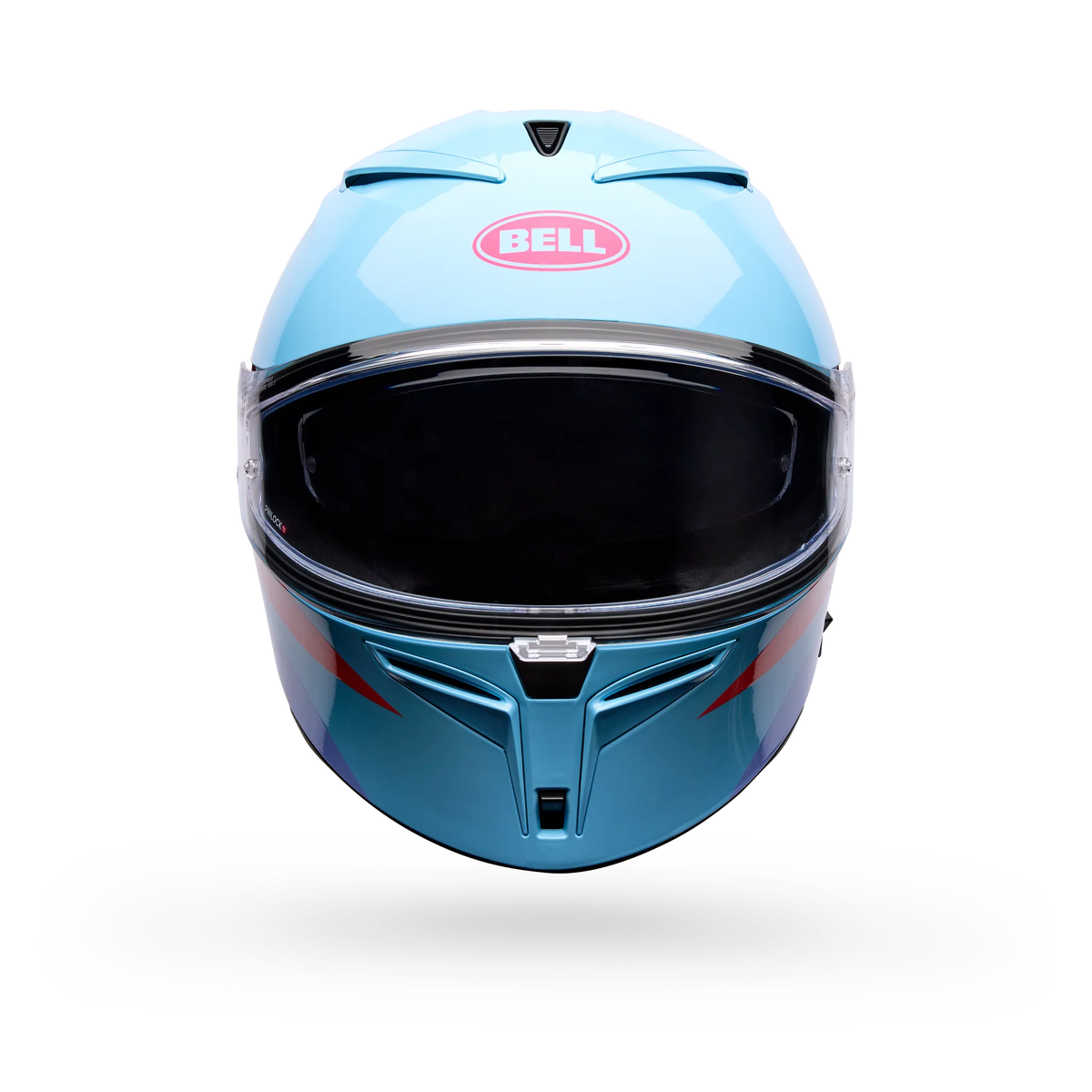 Bell Lithium Passion Full Face Motorcycle Helmet - Blue/Pink - Front View