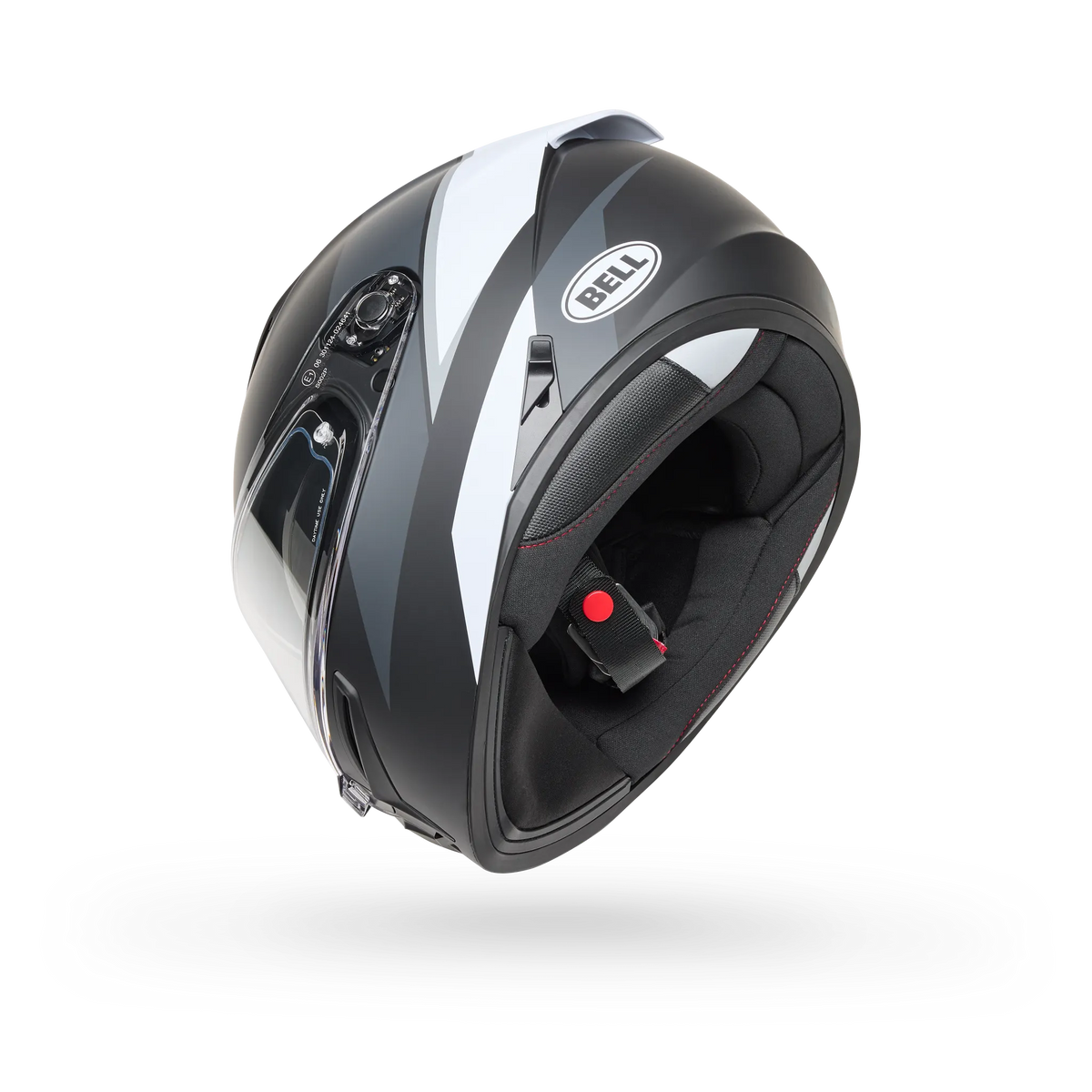 Bell Lithium Flip Full Face Motorcycle Helmet - Black/White - Bottom Side View
