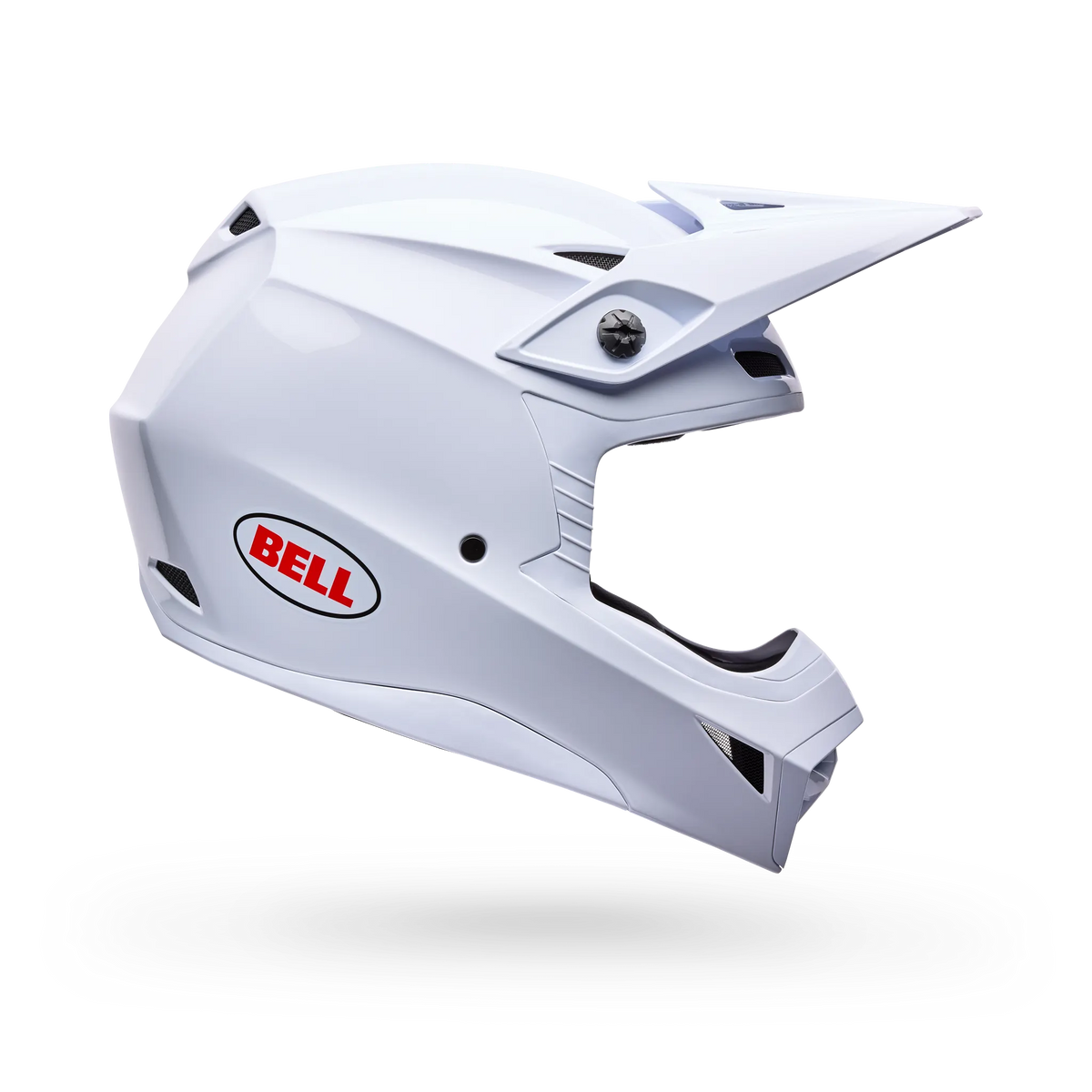 Bell MX-10 Mips Solid Motorcycle Helmet - White - Side View