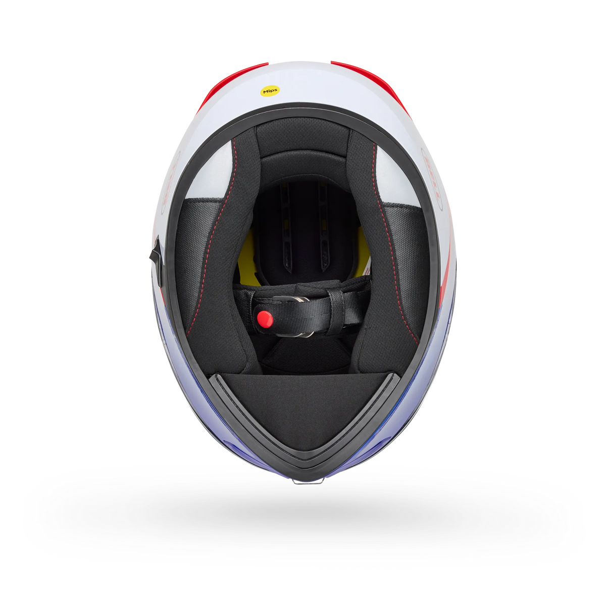 Bell Lithium Mips Bash Full Face Motorcycle Helmet - White/Blue - Bottom View