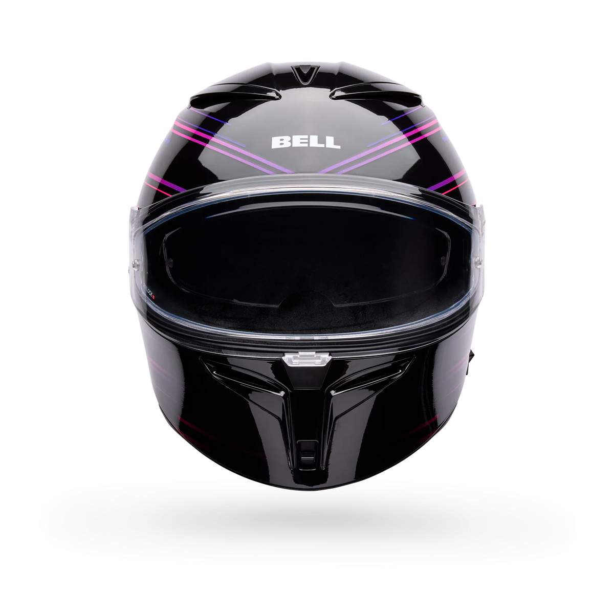 Bell Lithium Velo Full Face Motorcycle Helmet - Black/Purple - Front View