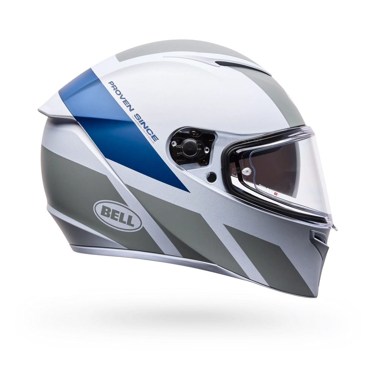 Bell Lithium Mips Tech Full Face Motorcycle Helmet - White/Grey - Side View