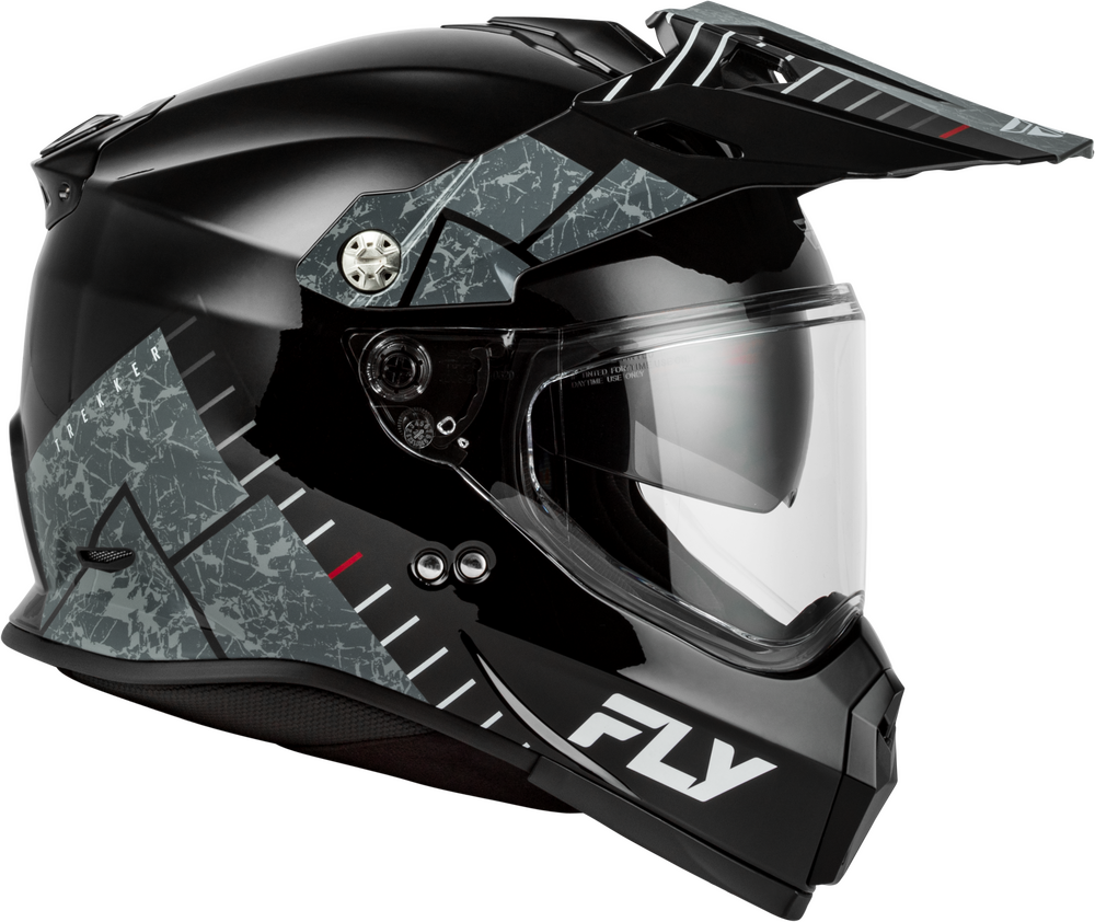 Fly Racing Trekker Granite Black Motorcycle Helmet