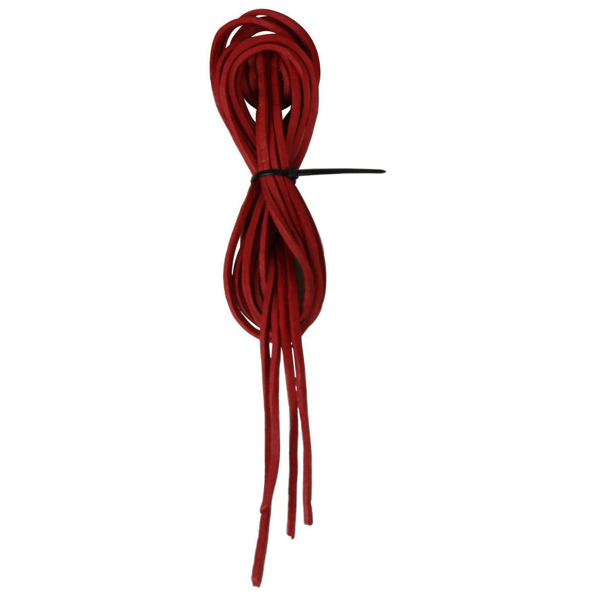 Vance Set of Colored Leather Laces for Chaps Vests and Jackets-Red