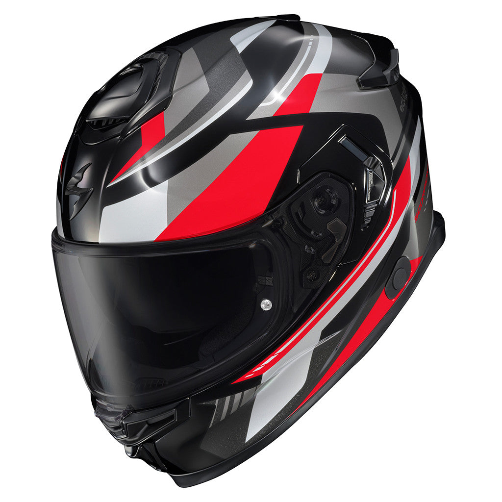 Scorpion-Exo-Apex-Eclipse-Lunar-Full-Face-Motorcycle-Helmet-red-white-front-side-with-dark-smoke-visor
