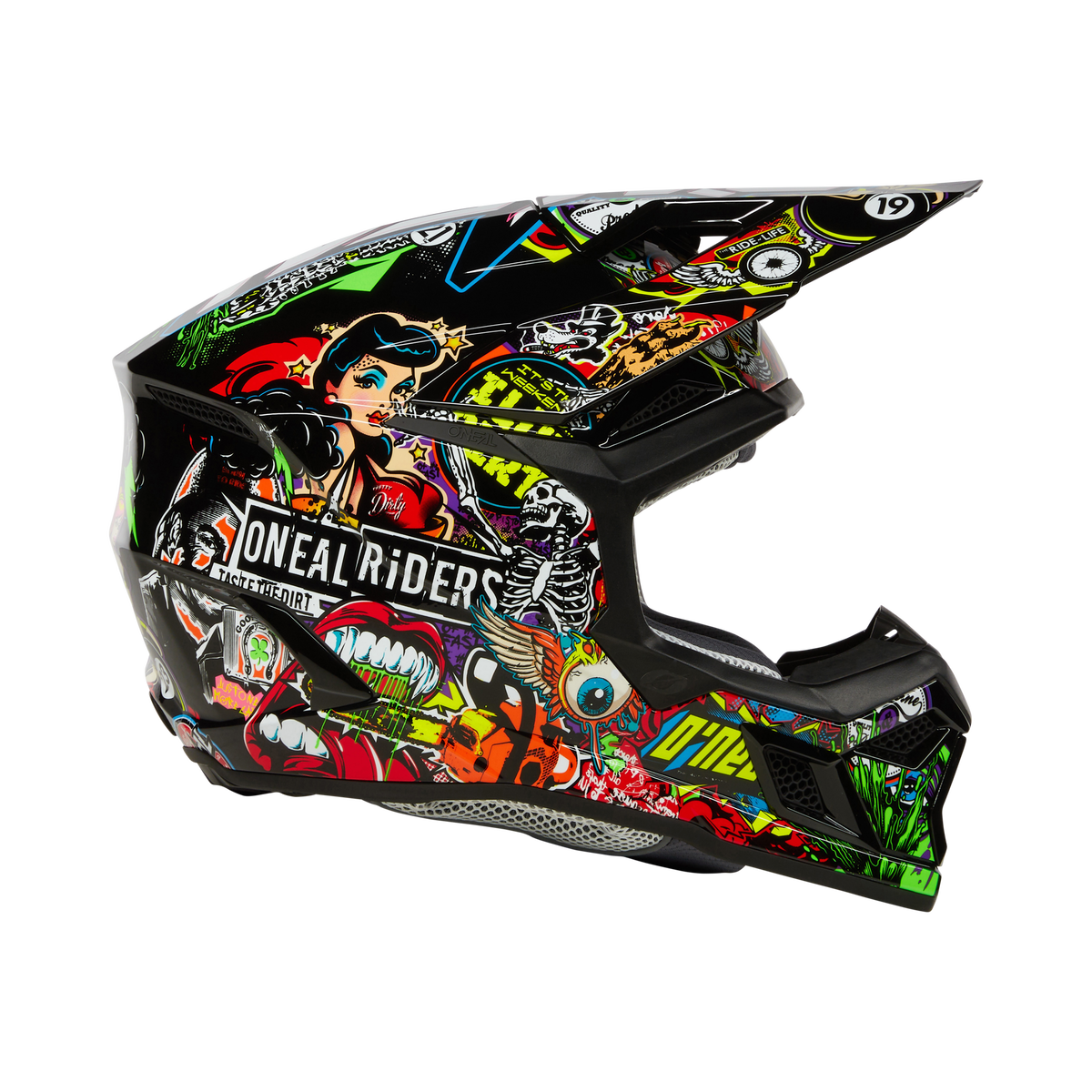 O'Neal 3 SRS Crank MX Motorcycle Helmet
