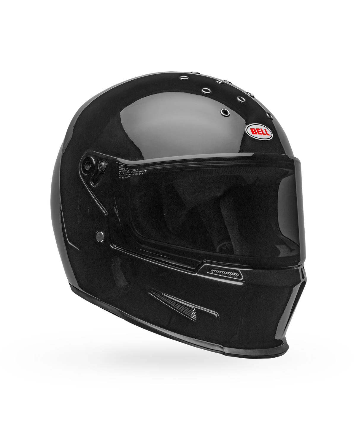 Bell Eliminator Solid Full Face Motorcycle Helmet - Angle & Detail View 9