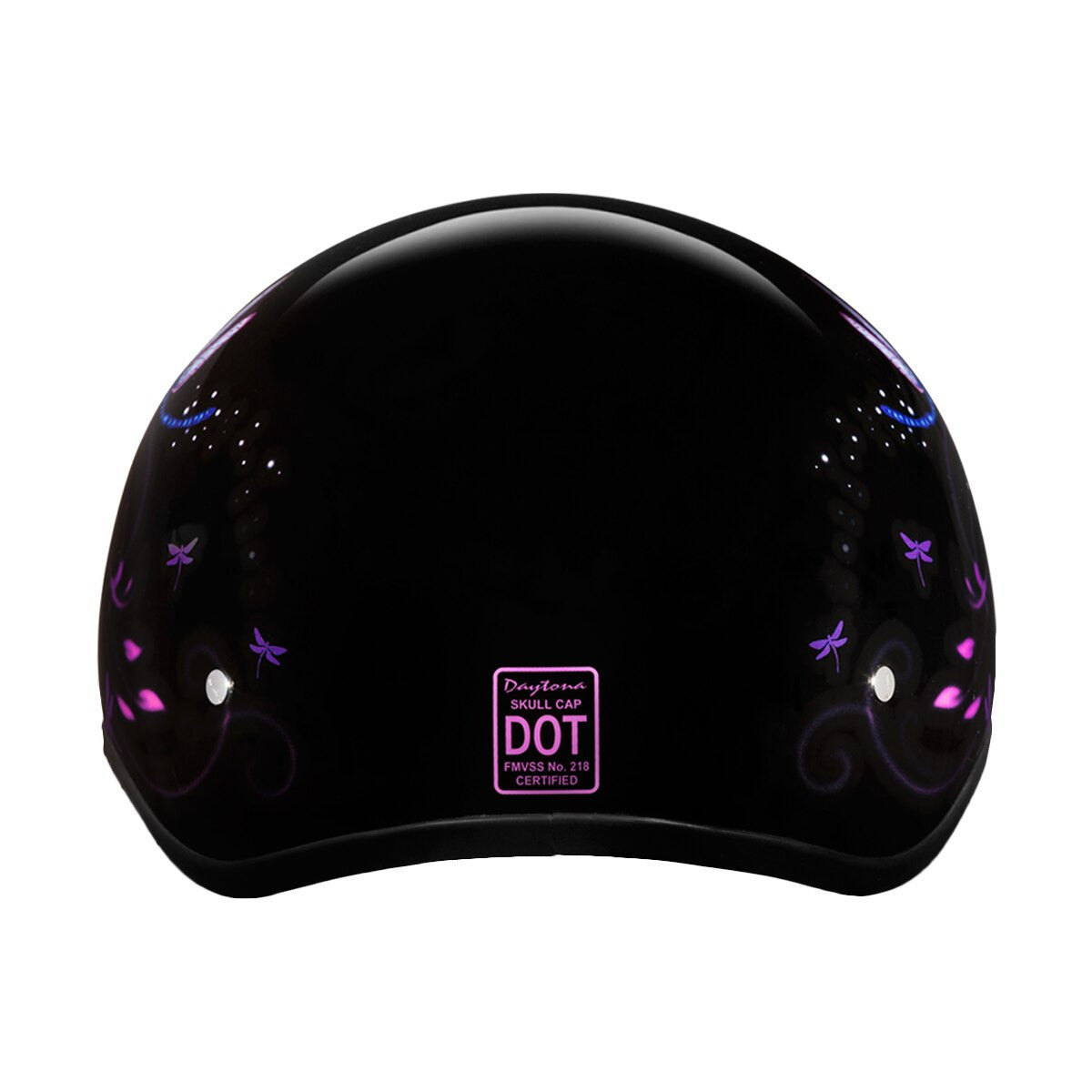 Daytona Women's Skull Cap Dragonfly Half Helmet