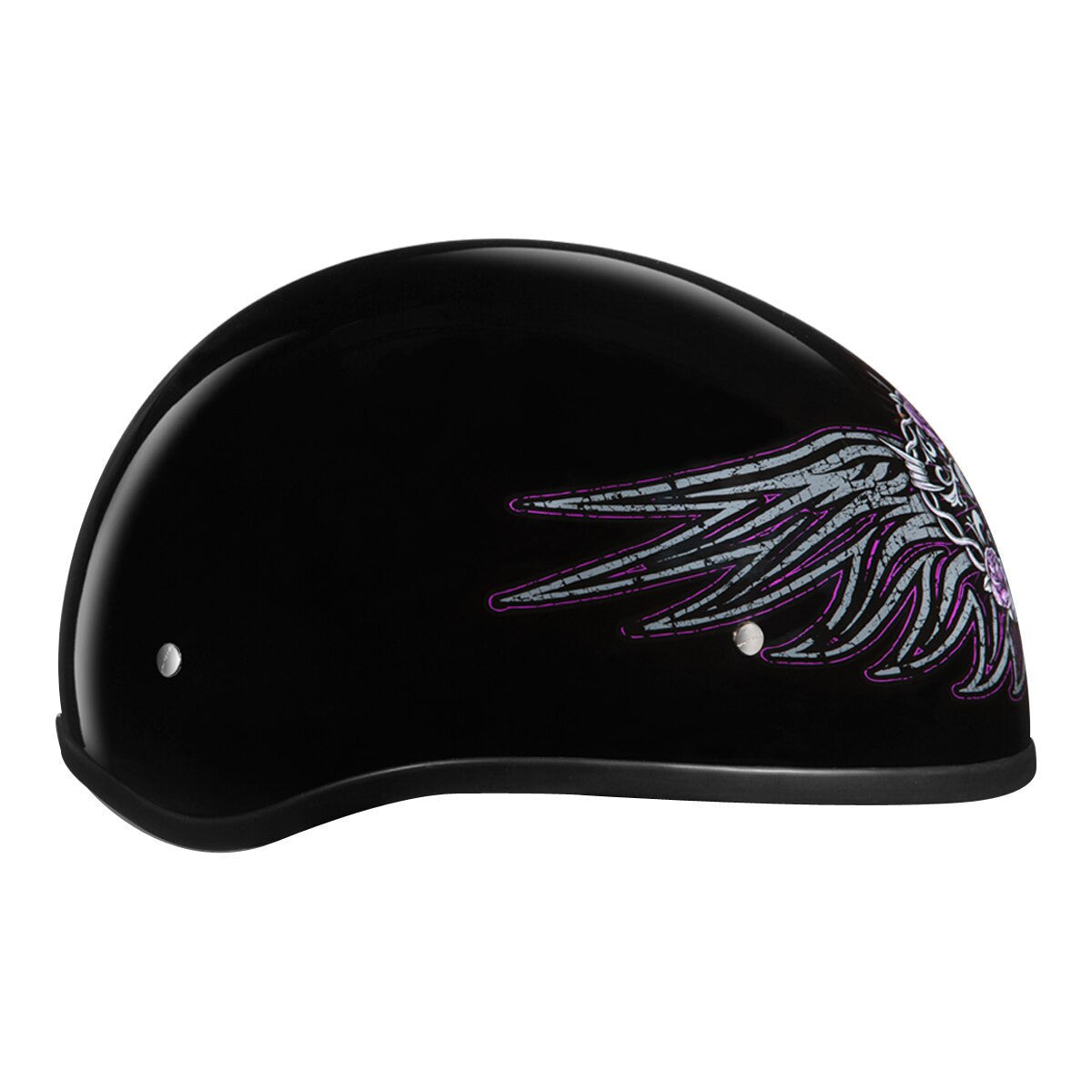 Daytona Women's Skull Cap Barbed Wire Heart Half Helmet View