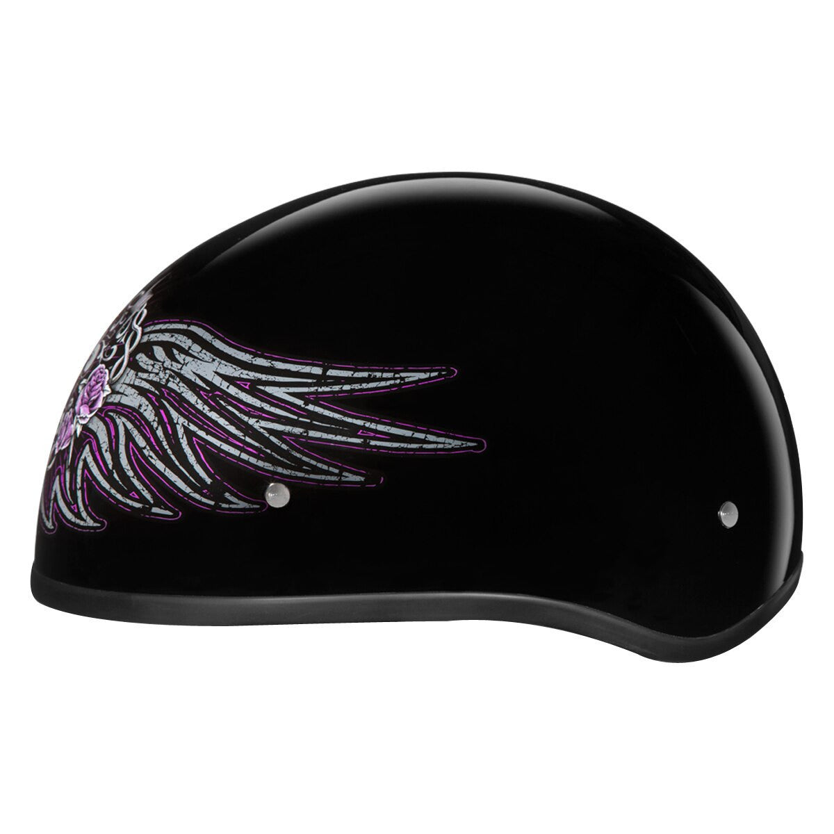 Daytona Women's Skull Cap Barbed Wire Heart Half Helmet View