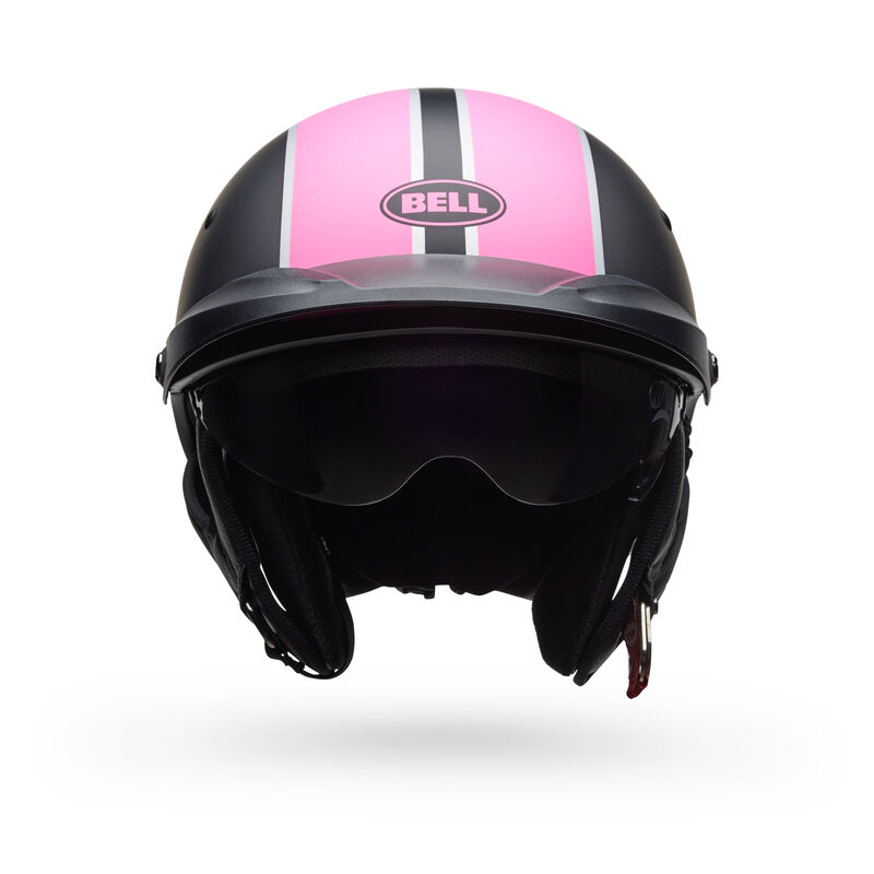 Bell Pit Boss Pinned Half Face Motorcycle Helmet - Angle & Detail View 8
