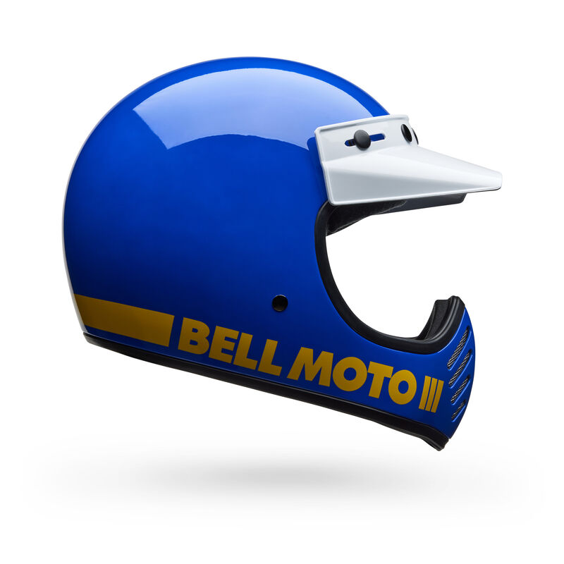 Bell Moto-3 Classic Solid Full Face Motorcycle Helmet - Angle & Detail View 20