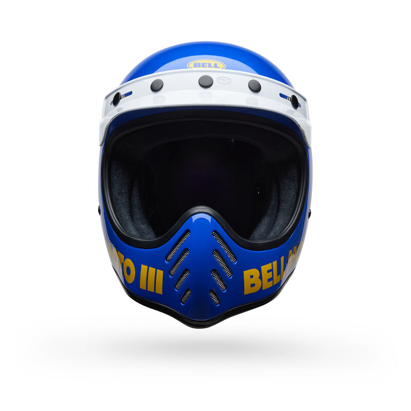 Bell Moto-3 Classic Solid Full Face Motorcycle Helmet - Angle & Detail View 22