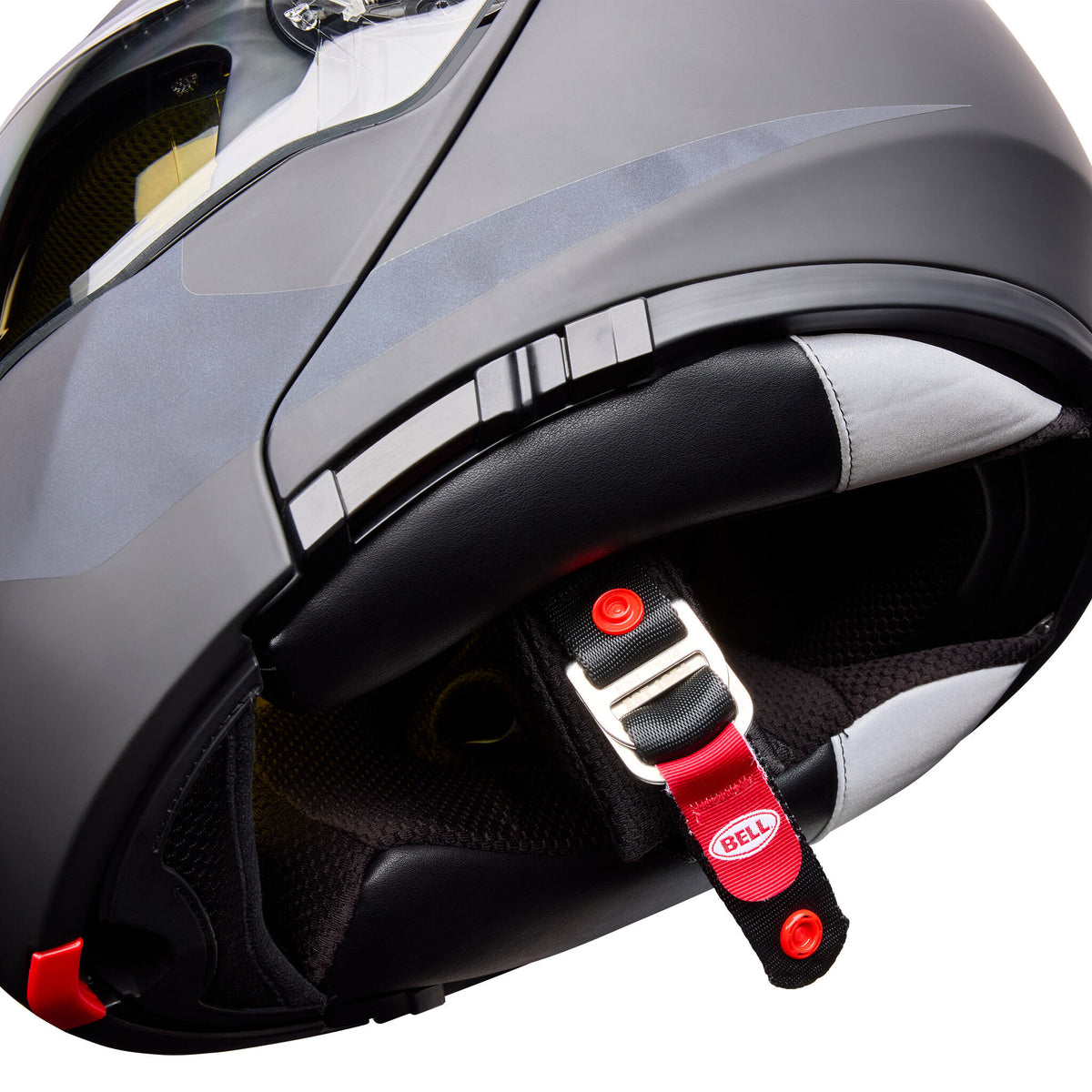 Bell SRT Night Rider Modular Motorcycle Helmet - Angle & Detail View 7