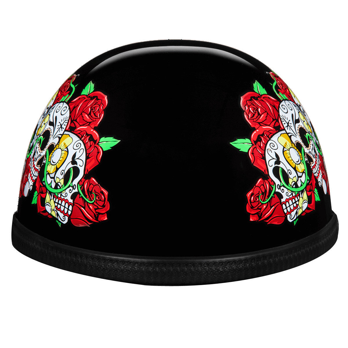Daytona Novelty Eagle With Rose Skulls Half Helmet