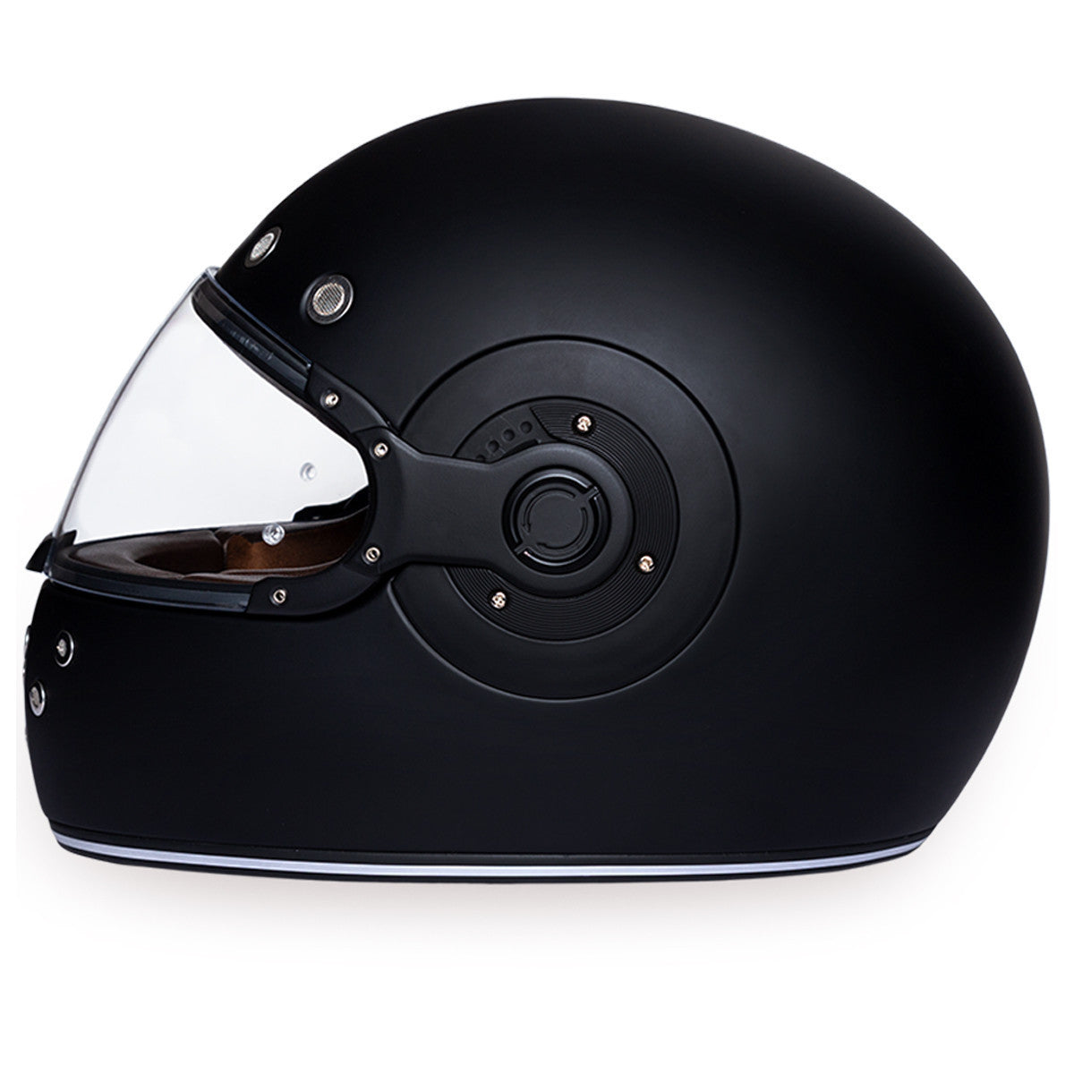 Daytona Retro Dull Black Helmet View