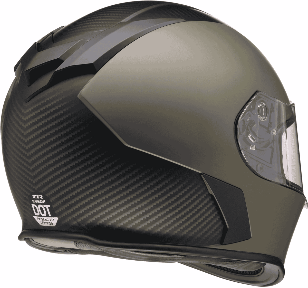 z1r-warrant-carbon-full-face-motorcycle-helmet-green-back-view