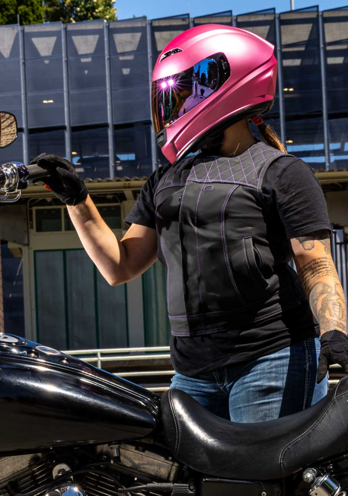Z1R Jackal Satin Pink Full Face Motorcycle Helmet