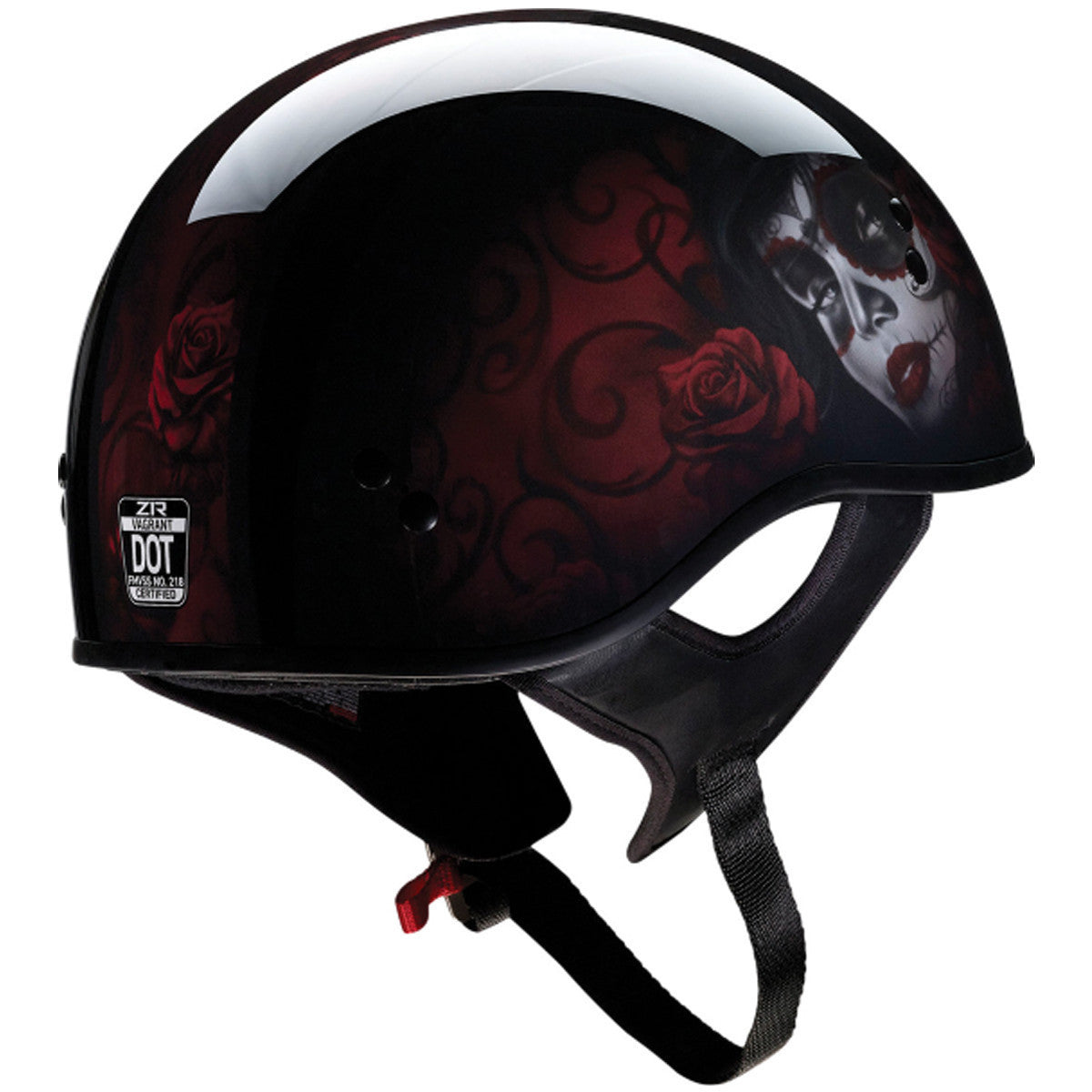 Z1R Vagrant Red Catrina Helmet